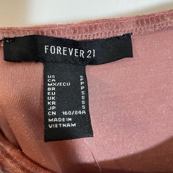 Forever 21 Crushed Cami Velvet Mini Dress Size Small New Years Eve Dress! NWT - Picture 2 of 9